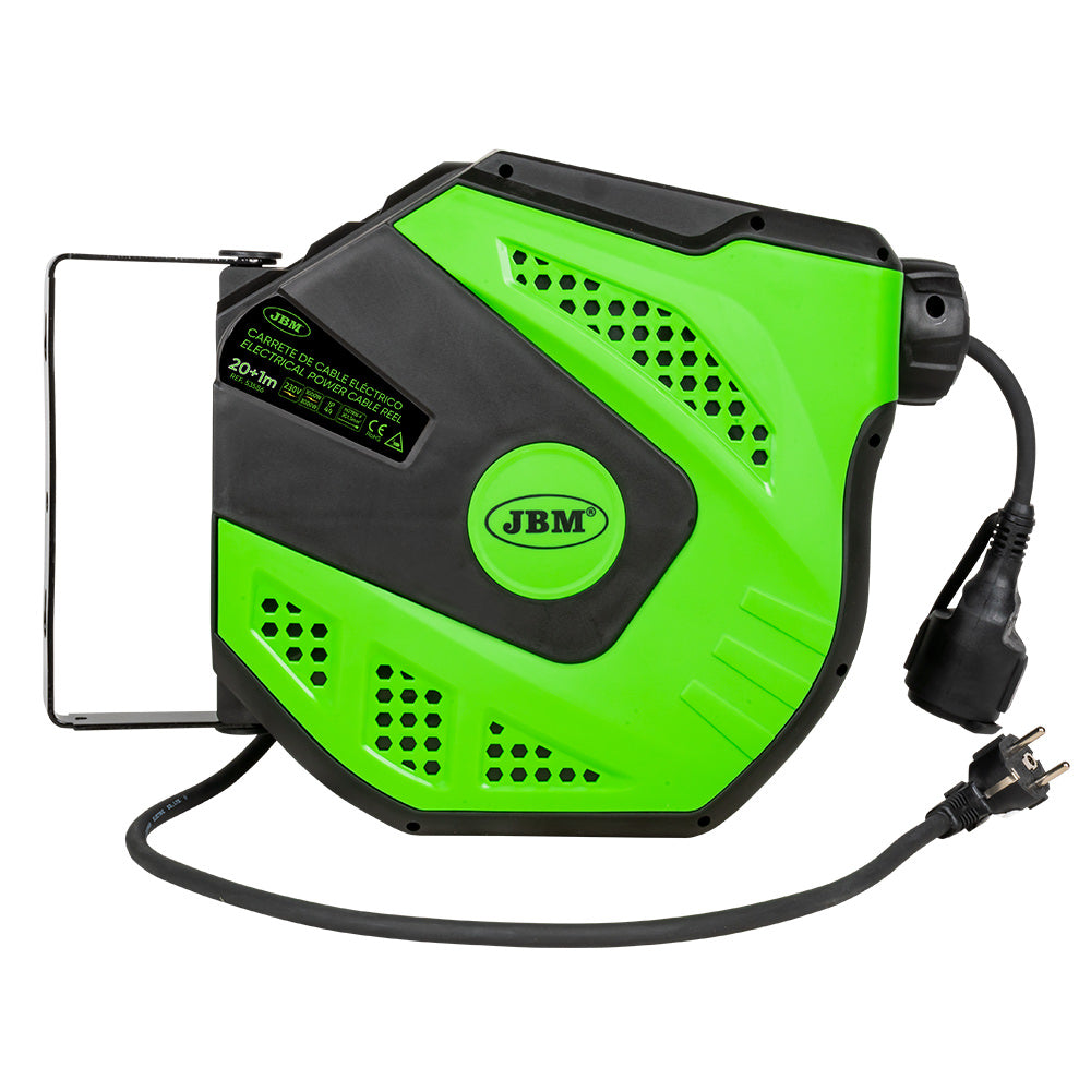 CARRETE DE CABLE ELÉCTRICO 21M - VERDE