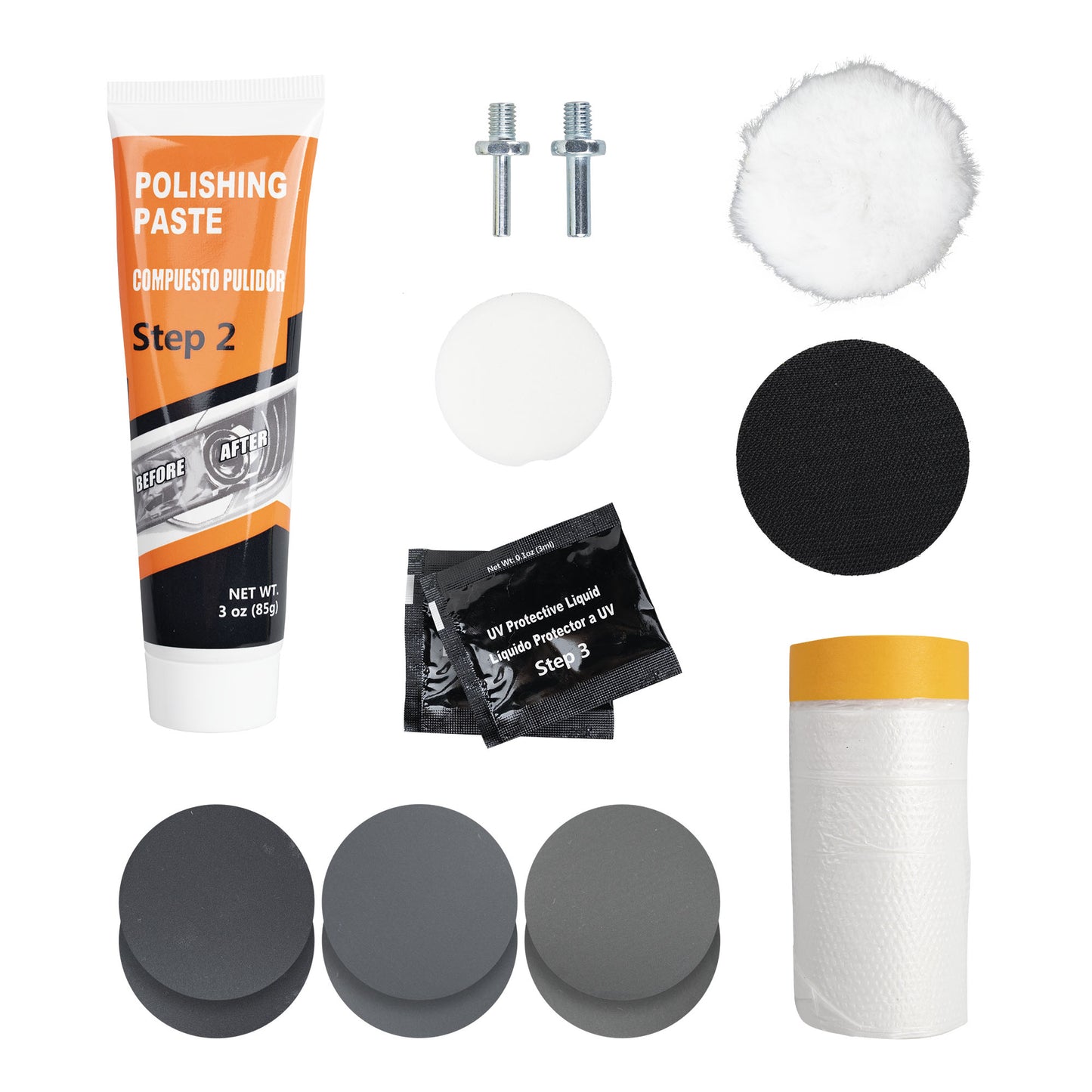KIT DE PULIDO DE FAROS