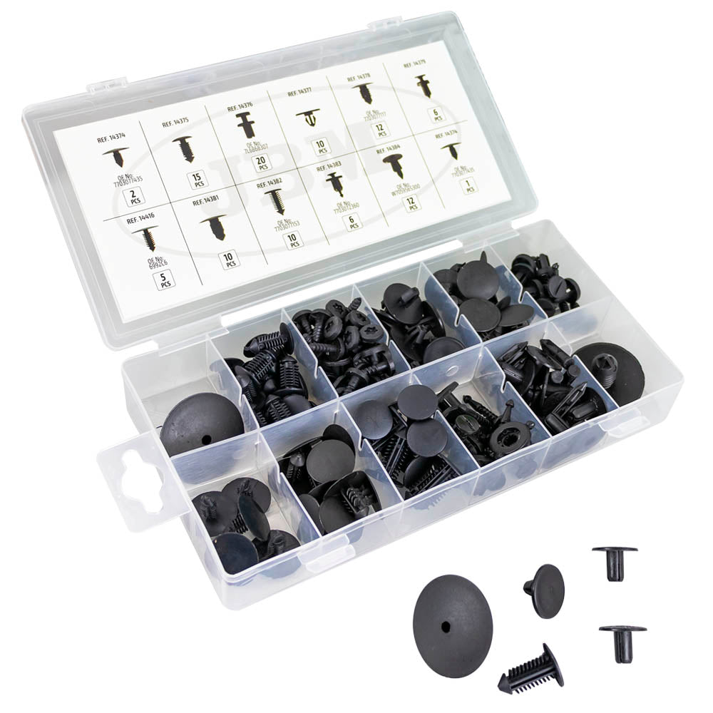 ESTUCHE DE CLIPS RENAULT/DACIA PARA TAPICERÍA 109PCS