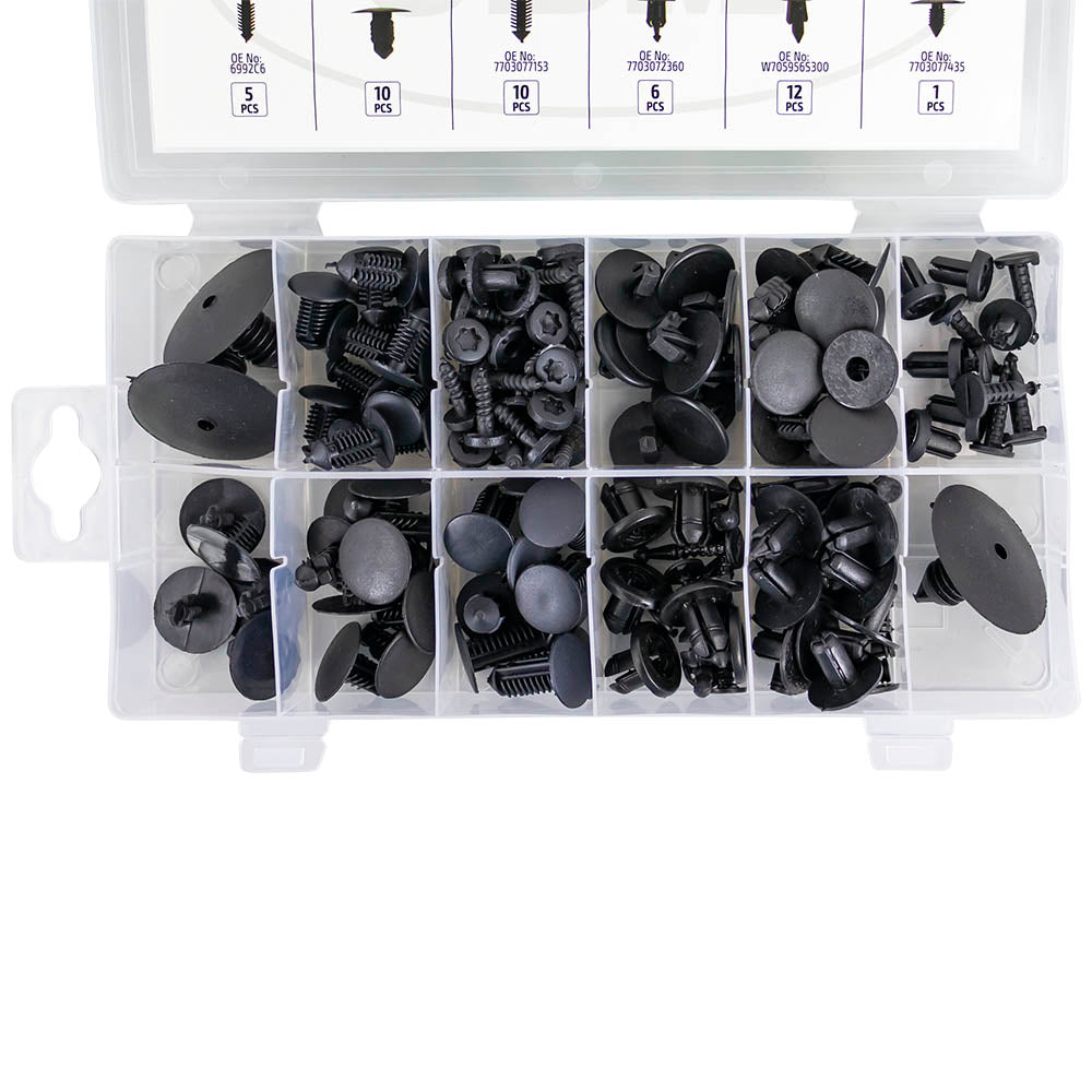 ESTUCHE DE CLIPS RENAULT/DACIA PARA TAPICERÍA 109PCS