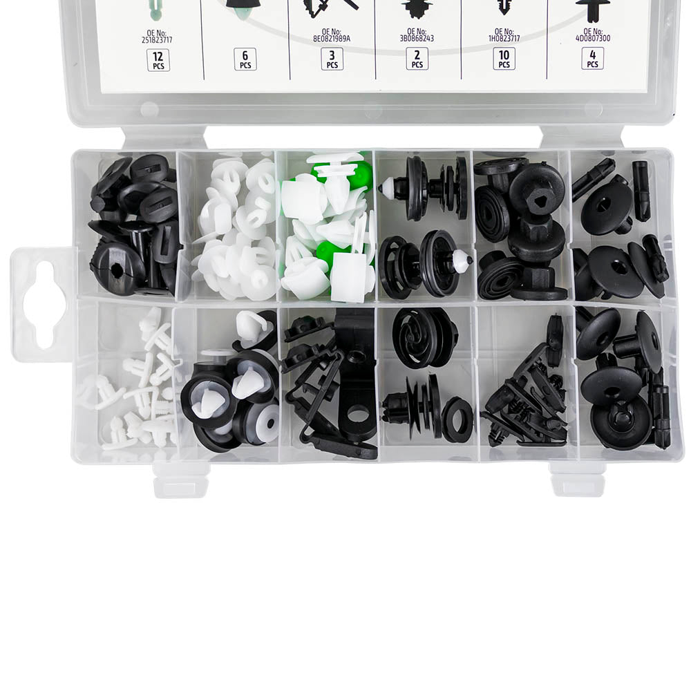 ESTUCHE DE CLIPS VAG/SEAT/SKODA PARA PANEL DE PUERTA/MOLDURA/TAPICERÍA 79PCS