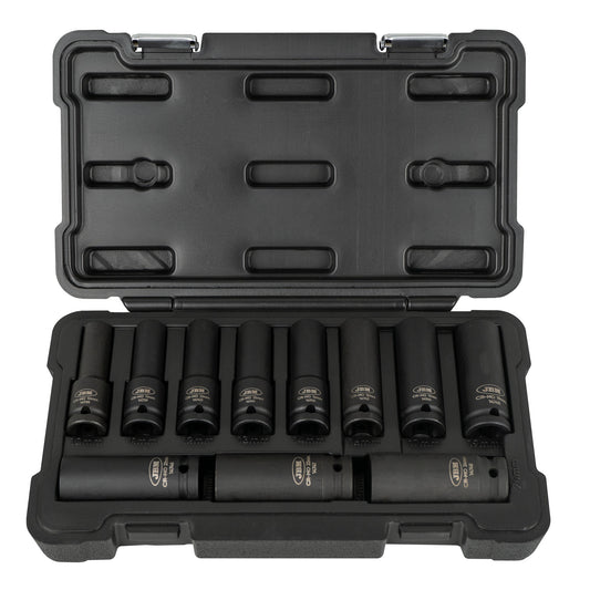 SET DE 11 VASOS DE IMPACTO LARGOS DE 12 CANTOS DE 1/2"