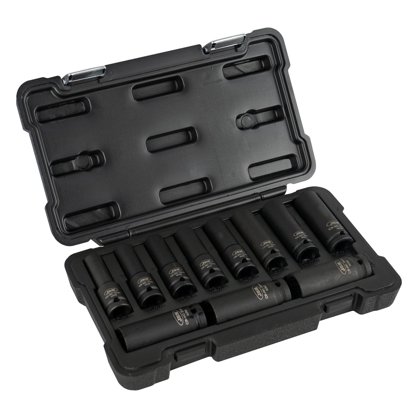 SET DE 11 VASOS DE IMPACTO LARGOS DE 12 CANTOS DE 1/2"