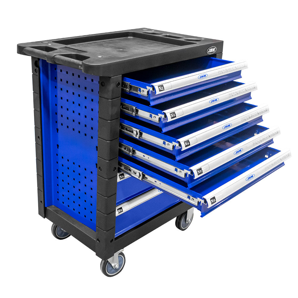 7 DRAWER TOOL CART BLUE - EMPTY