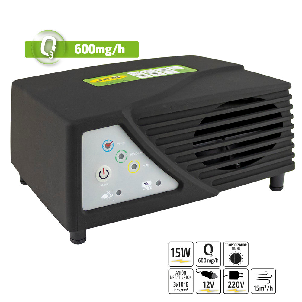 GENERADOR DE OZONO PORTÁTIL 600MG/H (12V/220V)