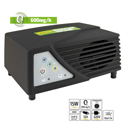 GENERADOR DE OZONO PORTÁTIL 600MG/H (12V/220V)