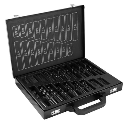 ESTUCHE DE BROCAS HELICOIDALES 1-10MM HSS 4241 NEGRO
