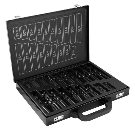 ESTUCHE DE BROCAS HELICOIDALES 1-10MM HSS 4241 NEGRO