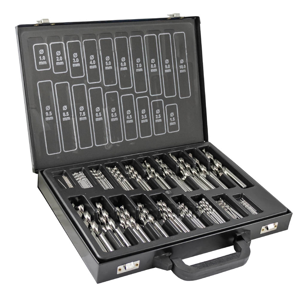 ESTUCHE DE BROCAS HELICOIDALES 1-10MM HSS 4341