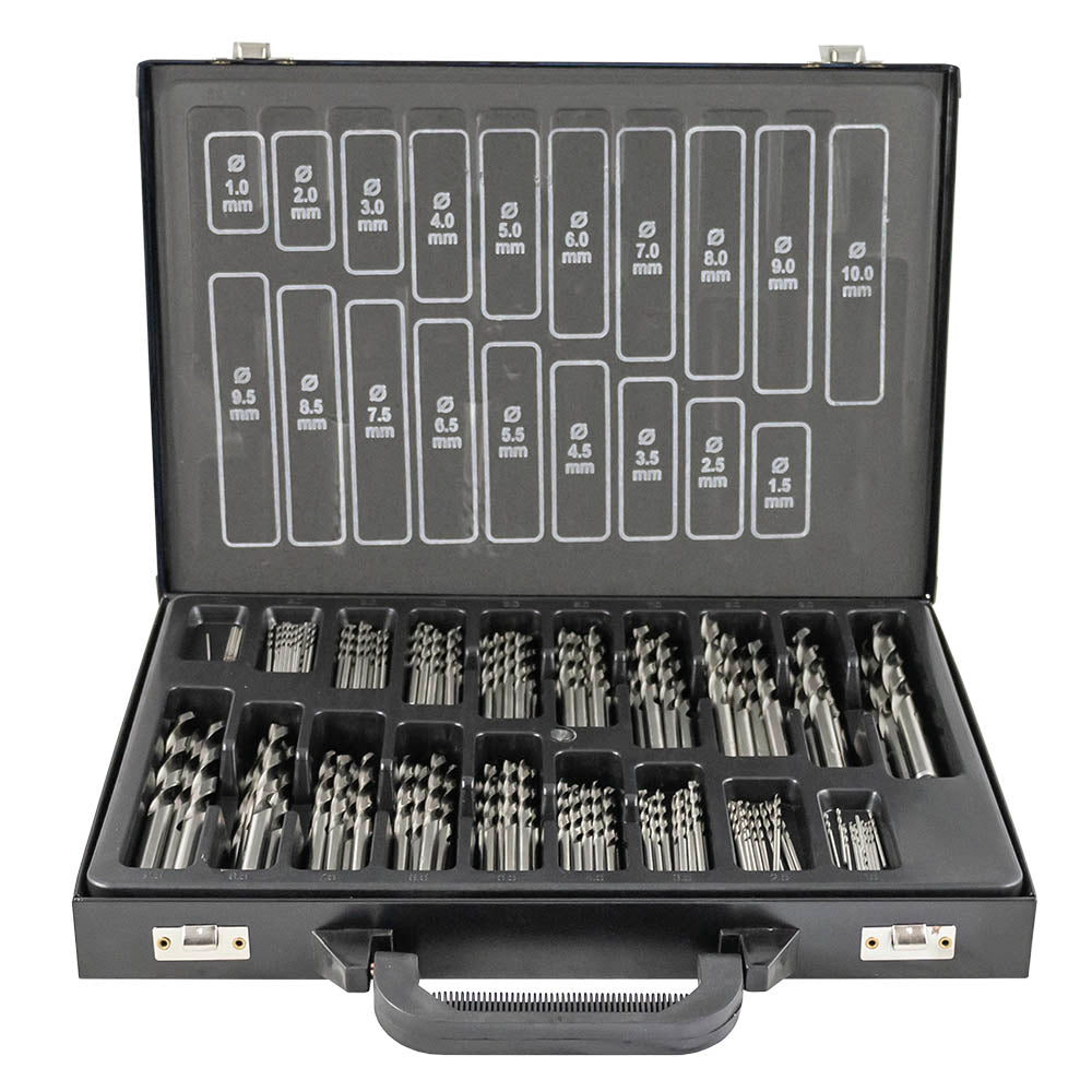 ESTUCHE DE BROCAS HELICOIDALES 1-10MM HSS 4341