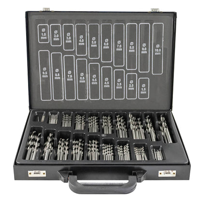 ESTUCHE DE BROCAS HELICOIDALES 1-10MM HSS 4341