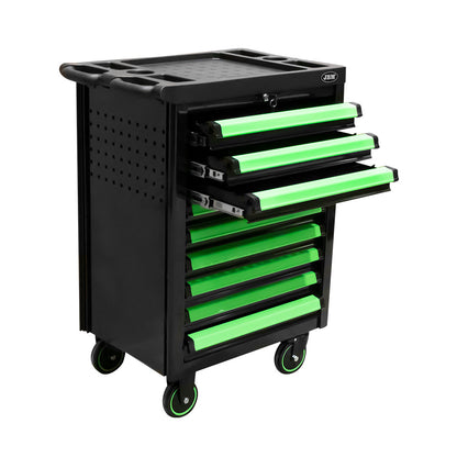 TOOL CART WITH 9 DRAWERS WITH DIVIDERS - GREEN