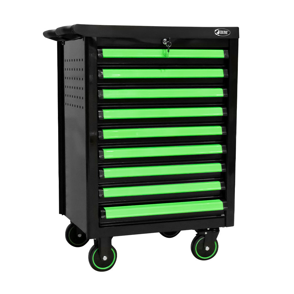 TOOL CART WITH 9 DRAWERS WITH DIVIDERS - GREEN