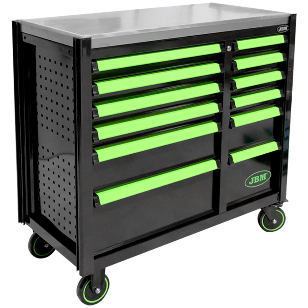 TOOL CART WITH 12 DRAWERS EMPTY - GREEN