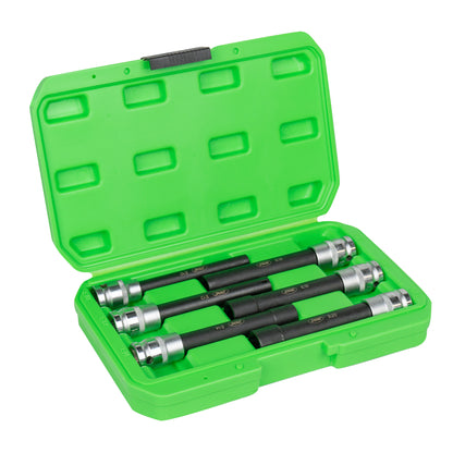 SET DE 6 VASOS 1/2" TORX TIPO E EXTRA LARGOS CINCADO