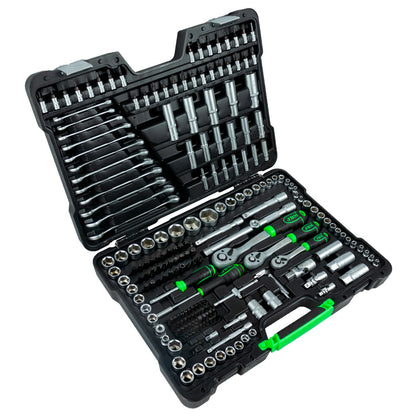 216 PIECE TOOL CASE WITH HEXAGON SOCKETS, ZINC PLATED