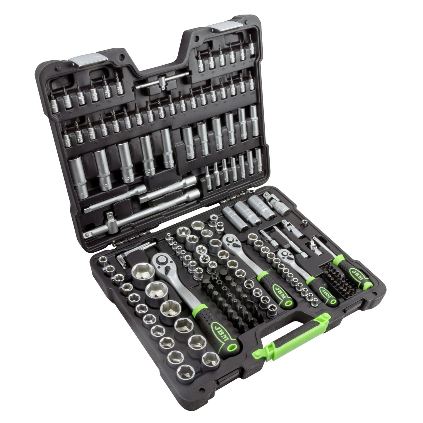 179 PIECE TOOL CASE WITH HEXAGON SOCKETS, ZINC PLATED