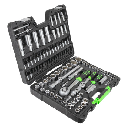 108 PIECE TOOL CASE WITH HEXAGON SOCKETS, ZINC PLATED