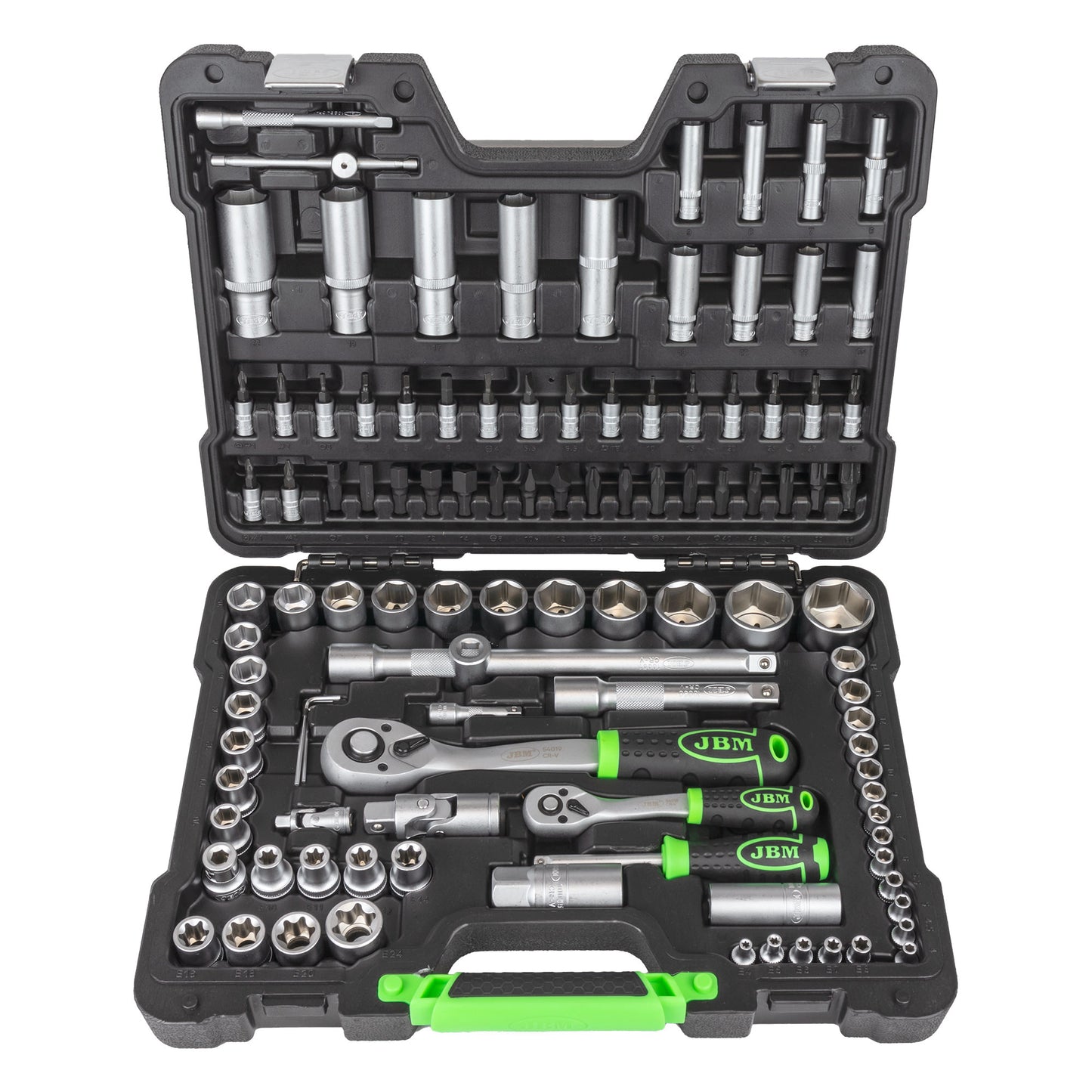 108 PIECE TOOL CASE WITH HEXAGON SOCKETS, ZINC PLATED