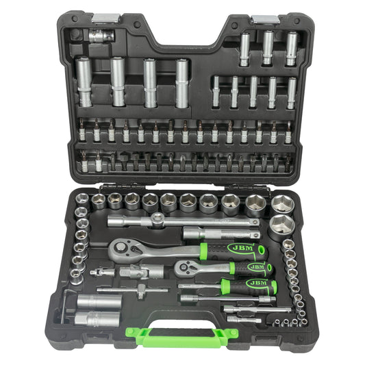 94 PIECE TOOL CASE WITH HEXAGON SOCKETS, ZINC PLATED