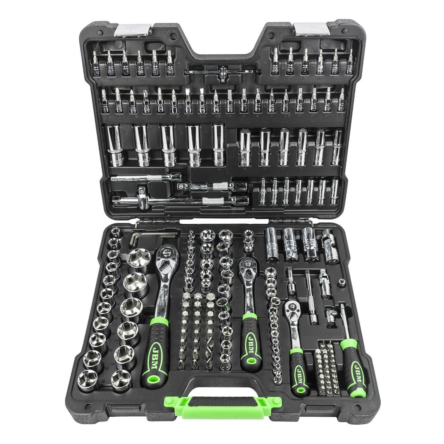 179 PIECE TOOL CASE WITH CHROME HEXAGON SOCKETS