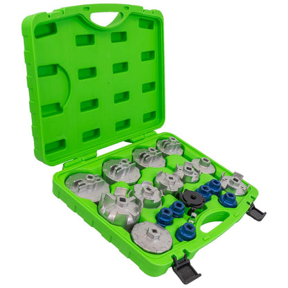 OIL FILTER PULLER SET / 19PCS IN ALUMINUM