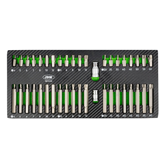 42 PIECE SET FOR HEX, 12-POINT AND TORX SCREWS