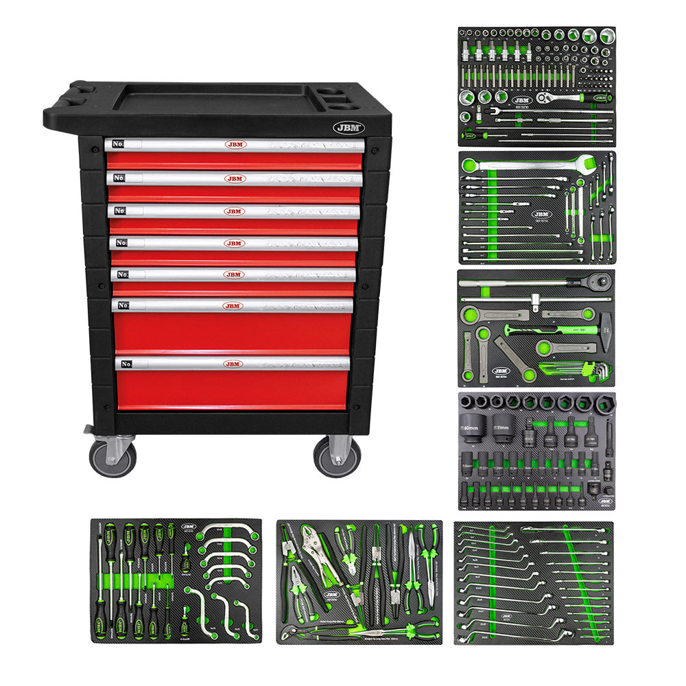 RED 7 DRAWER TOOL CART - SPECIAL TRUCK