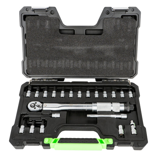 21 PIECE TOOL KIT WITH 1/4" TORQUE WRENCH