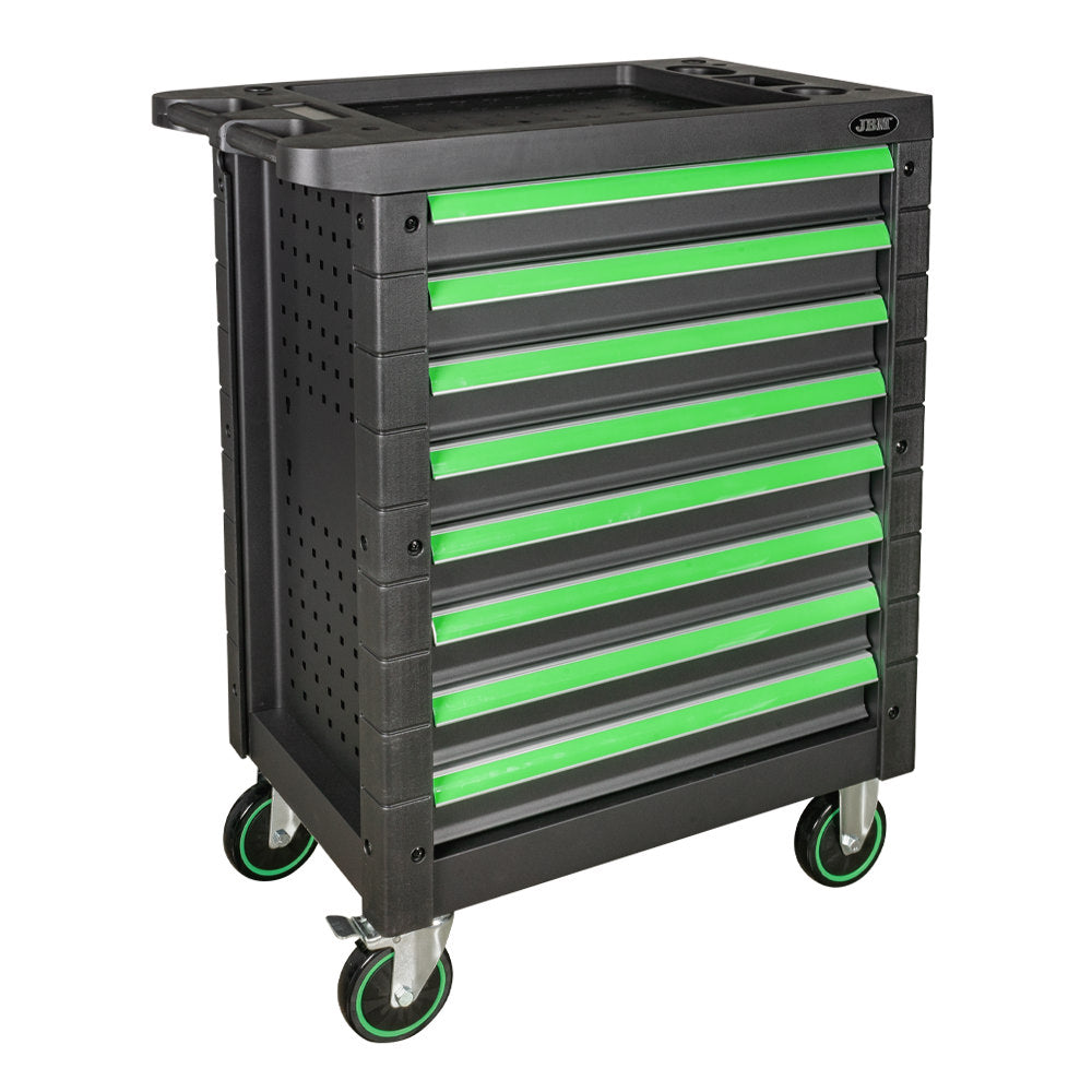 TOOL CART 8 EQUAL DRAWERS GREEN - EMPTY