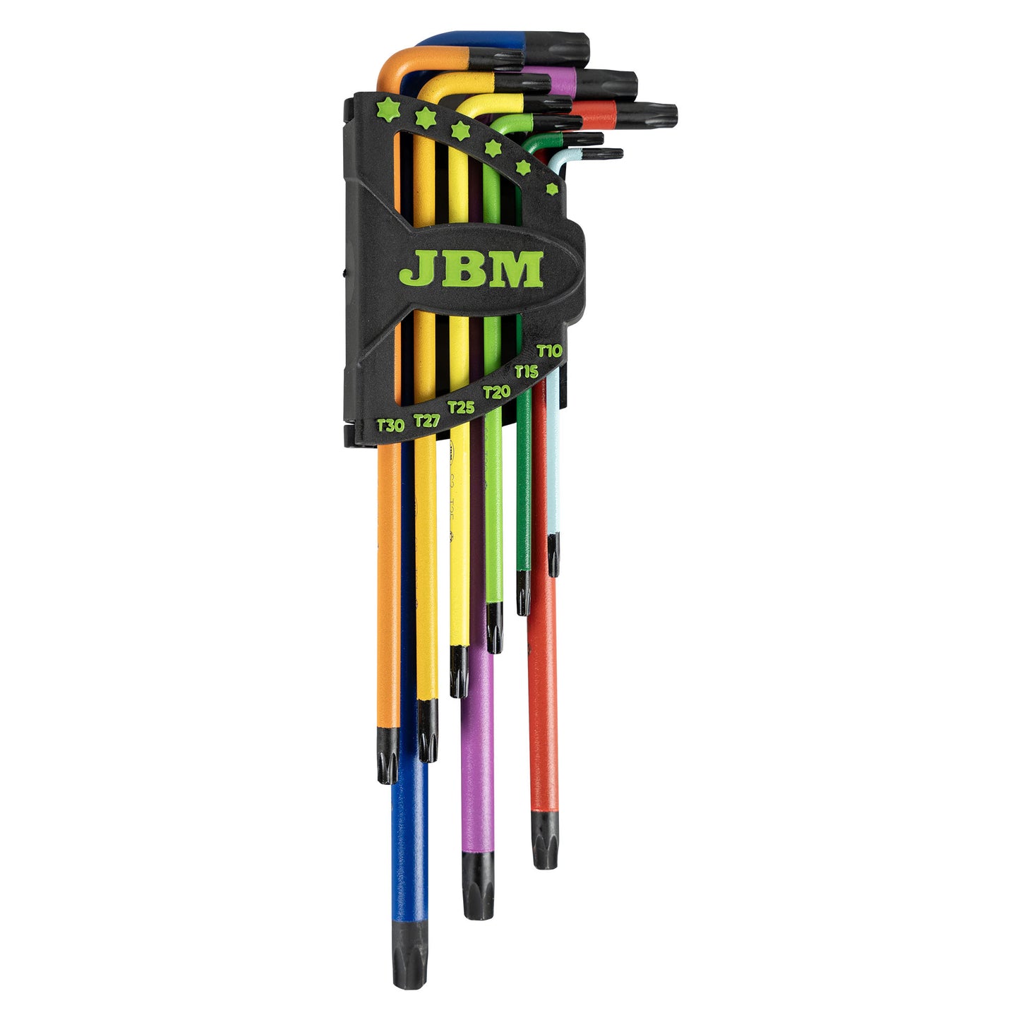 SET OF 9 EXTRA LONG COLORED TORX KEYS