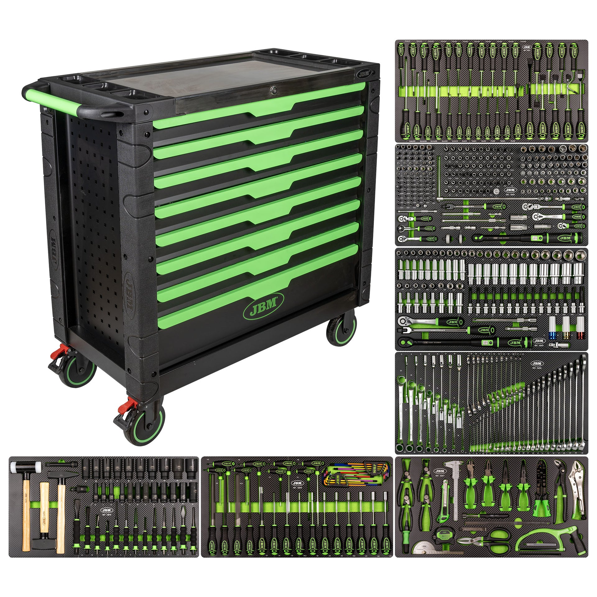 XL TOOL CART WITH 8 DRAWERS - ASSEMBLED (468 PIECES)