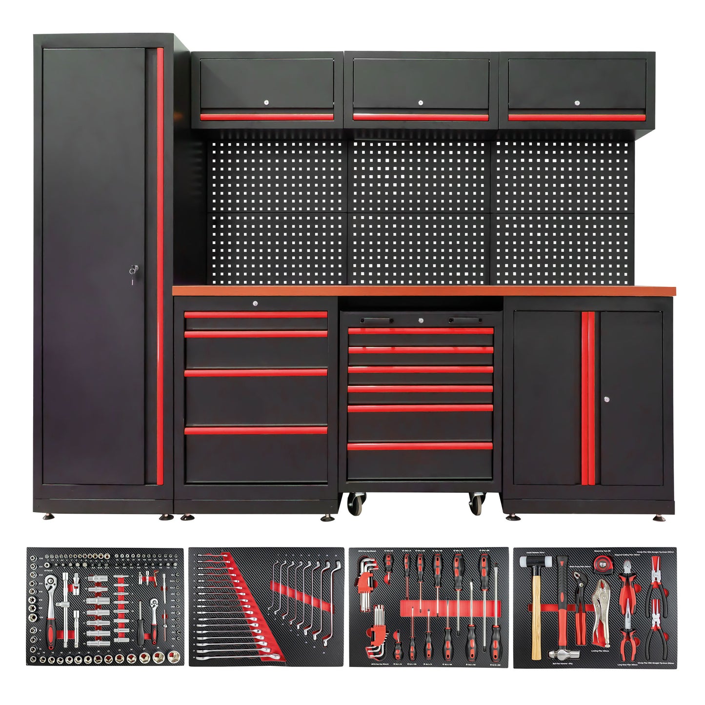 ANONYMOUS RED FURNITURE SET (18 PCS) + SET OF 4 EVA CARBON RED MODULES