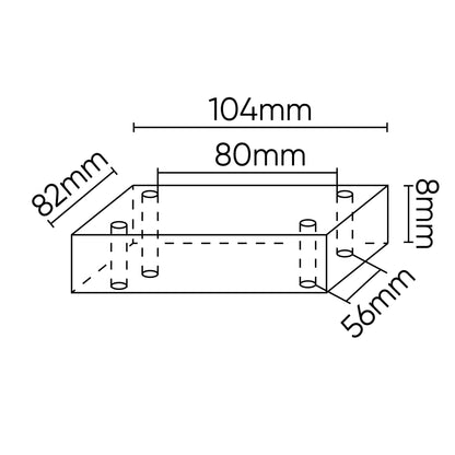 TACO DE GOMA PARA ELEVADOR ROTARY 104X82MM